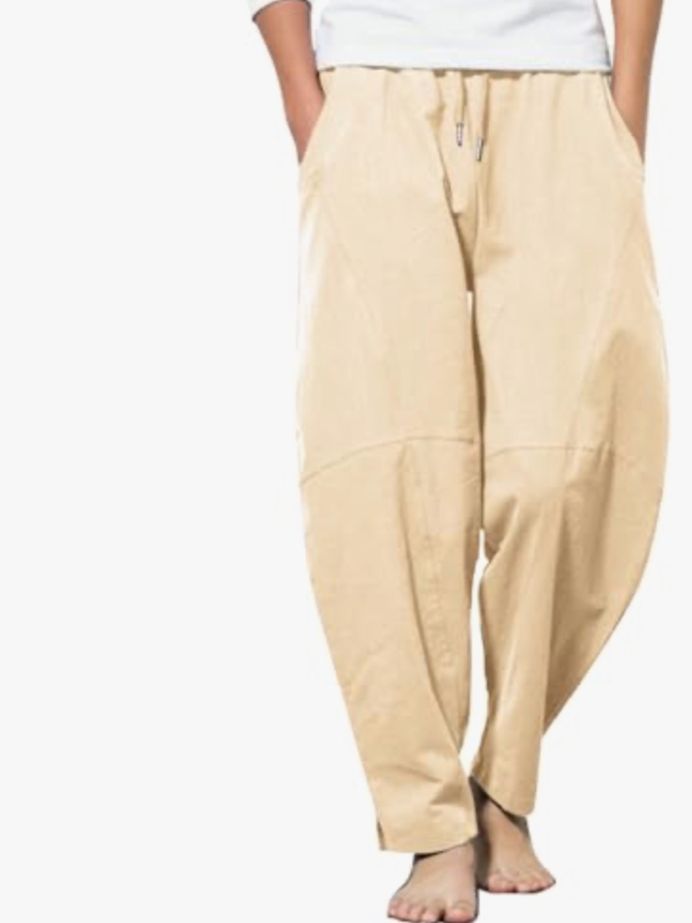 Men's Coofandy Relaxed Fit Pants w/ Drawstring 
viscose & linen blend size M